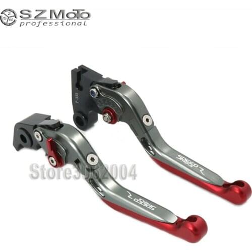 For TRIUMPH SPEED TRIPLE R SPEEDTRIPLER 12-15 Aluminum Motorcycle Folding Extendable Adjustable Brakes Clutch Levers With LOGO