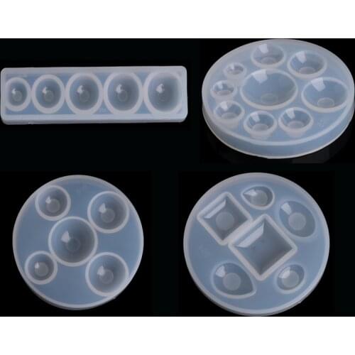 1 PC Hemisphere/ Round/Oval Silicone Mold Mould For Resin Pendant Jewelry Making Tool 4 Style