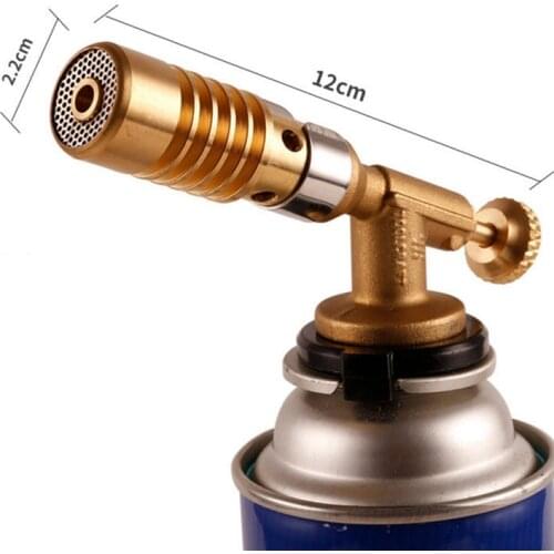 Brass Changable Gas Torch Flame Blowtorch Copper Flame Butane Gas Airbrush Lighter Heating Welding new Camping BBQ