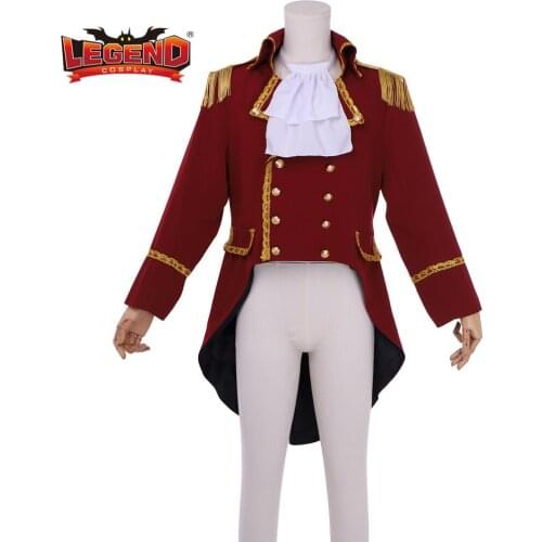 Cosplay legend Colonial Hamilton Costume Musical Hamilton Cosplay Gothic Aristocrat Military Jacket With Tie Custom Made H001