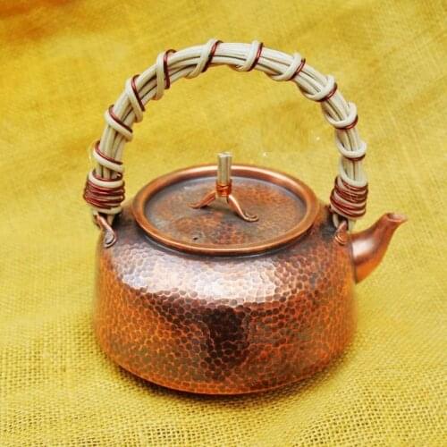 Pure Copper Small Exquisite Water Kettle Handmade Teapot Lid With Handle Gift