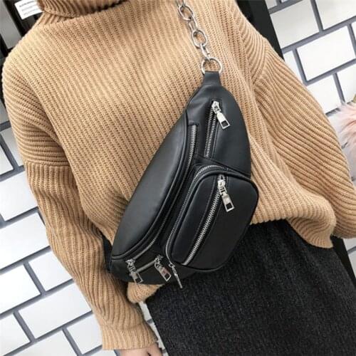2019 Fashion Women Men Bum Bag Leather Fanny Pack Pouch Waist Bag Adjustable Belt Chest Shoulder Bags Travel Purse Waist Packs