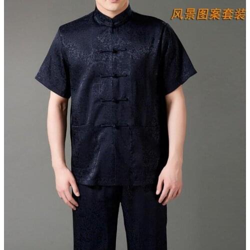 Middle-aged jacket men cool blazer masculino summer casaco jaqueta masculina coats mens Tang suit Chinese style stand collar