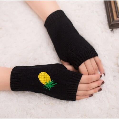 Gloves Women Girl Knitted Arm Fingerless Keep Warm Winter Gloves Soft Mitten Mittens Warmer Fleece Tactical Military Elegant 1PC