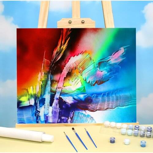 Landscape Morning Motive Coloring By Numbers Painting Kit Acrylic Paints 50*70 Paiting By Numbers Handmade Adults Drawing