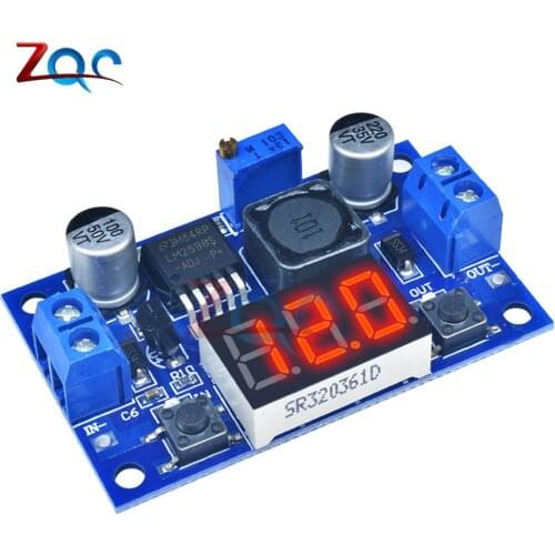 DC-DC Buck Step Down Module LM2596 DC/DC 4.0~40V to 1.25-37V Adjustable Voltage Regulator With LED Voltmeter