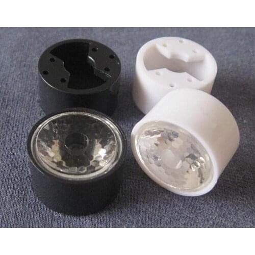 #LAJ-20 High quality Led Lens Sets, Lens Diameter: 20mm, Holder Size: 22X13mm, 15 degree, Bead Surface, PMMA