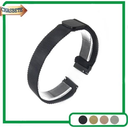 Stainless Steel Watch Band for Huawei Watch / Fit Honor S1 Watchband 18mm Men Women Metal Strap Belt Wrist Loop Bracelet Black