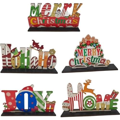 50LB Christmas Creative DIY Wooden Desktop Ornaments Creative Wooden Statues Home Desk Craftwork Bedroom Decor Living Room