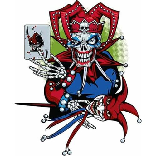 S50123# 13CM/15CM/17CM Personality PVC Decal Evil Clown V7 Car Sticker on Motorcycle Laptop Decorative Accessories
