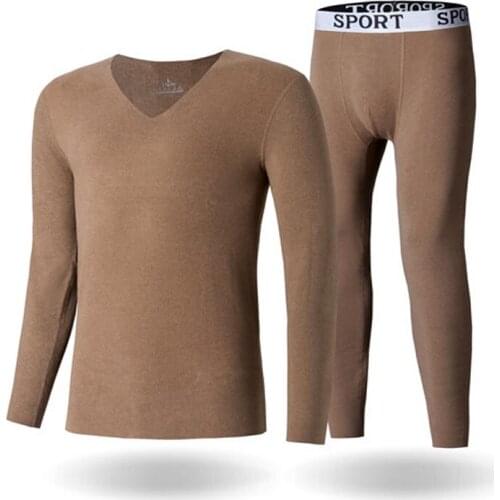 Thermal Underwear Men Winter Color Long Johns Sets Thin Fleece Warm Mens Underwear Tops and Bottoms Set Plus Size L-4XL MY304