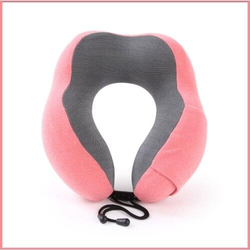 Hump U-shaped Pillow Slow Memory Rebound Foam Neck Pillow Solid Car Airplane Travel Nap Relax Cervical Health Protection Bedding