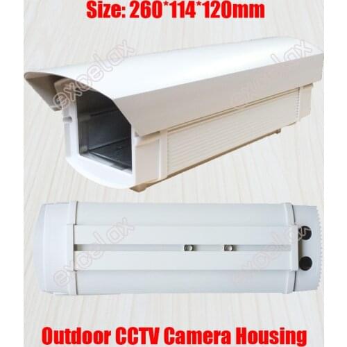 26cm Length Outdoor Waterproof CCTV Camera Housing Weatherproof Aluminum Alloy Casing for Security Zoom Box Body Bullet Camera