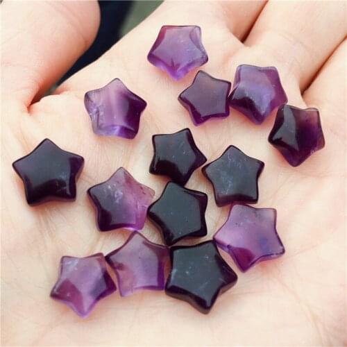 1PC Natural Amethyst Crystal Star Purple Stone DIY Jewelry Party Accessory As Gift