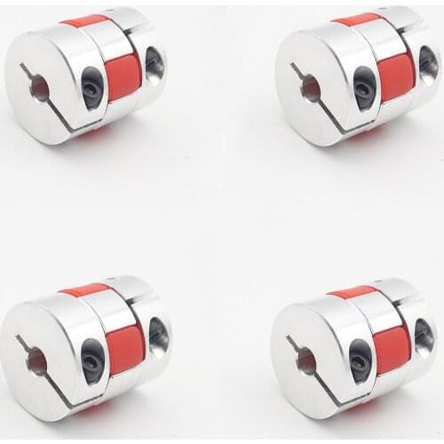 4pcs 4X6 D20L25 Aluminium Shaft Plum blossom Coupling Motor Connector Flexible shaft