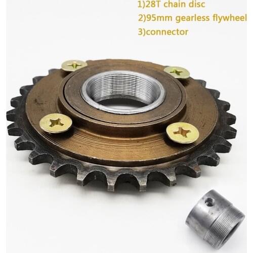 420#28T chain disc gearless flywheel 13mm16/20/21/23/26/29/31mm connector, manpower tricycle electric vehicle modified gear kit