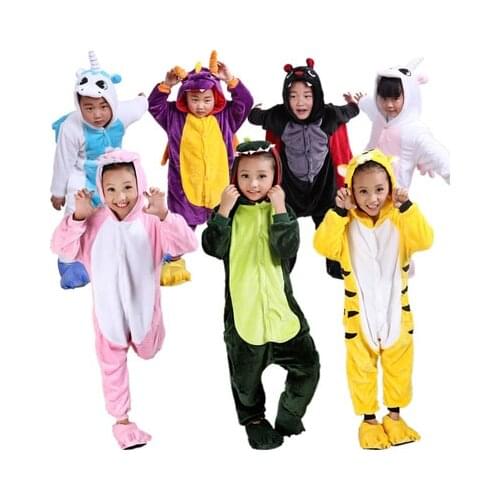 Free Shipping Baby Boys Girls Pajamas Autumn Winter Children Flannel funny animal Stitch panda Pajamas Kid Onesie Sleepwear