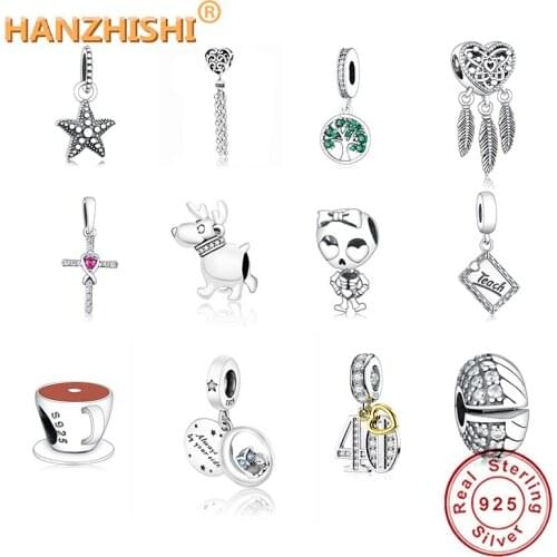 925 Sterling Silver Letters Always by Your Side Owl Dangle Charm Beads Fit Originalpandora Charm Bracelet Necklace DIY Jewelry