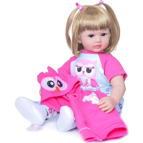 Reborn Toddler Dolls 24'' Handmade Lifelike Silicone Vinyl baby girl Doll bebe reborn bonecas gift