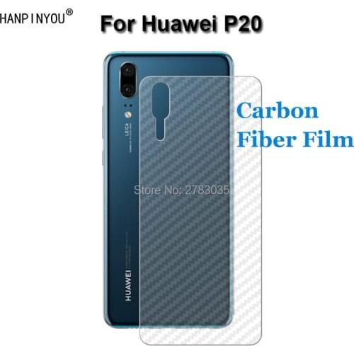 For Huawei P20 5.8" New Durable 3D Anti-fingerprint Transparent Carbon Fiber Back Film Screen Protector (Not Tempered Glass)