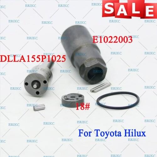 ERIKC Injector Overhaul Repair Kits Nozzle DLLA155P1025 Valve Plate, Pin, Sealing Ring 095000-7780 095000-7410 for Toyota Hilux