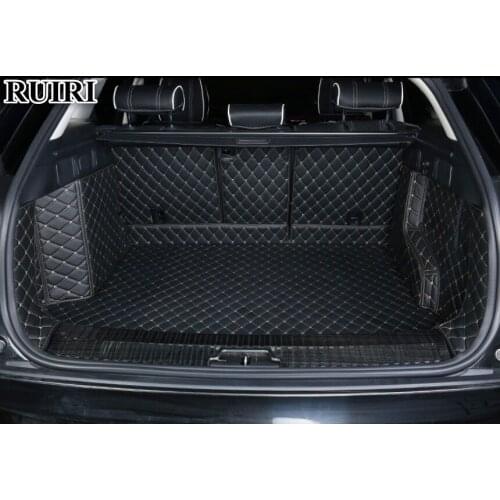 Good quality! Full set car trunk mats for Land Rover Range Rover VELAR 2018 durable boot carpets cargo liner for Velar 2019-2017