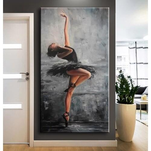 Elegant Character Art Ballerinas Canvas HD Print Painting Modern Wall Art Prints and Posters, Frameless Painting Home Decor