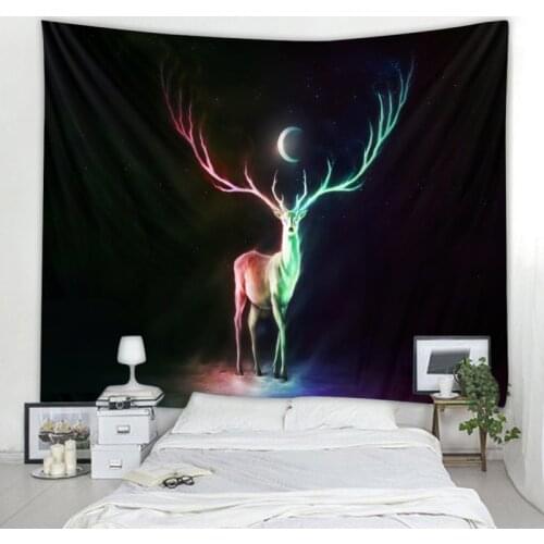 Chakra Starry Sky Tapestry Tarot Divination Tapestry Art Deco Blanket Curtain Bedroom Living Room Decoration Mysterious Bohemia