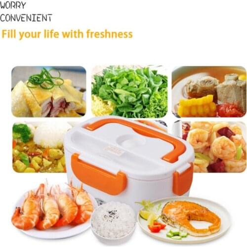 110/220V EU US Flat Plug Electric Lunch Box Portable Heating Warm Food Container Home Office Tableware Home Kitchen Gadget Sets