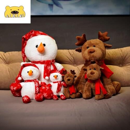 Cute Snowman Elk Doll Christmas Plush Toy Festival Decoration Ragdoll Christmas Gift Party Christmas Gift for Kid New year gift