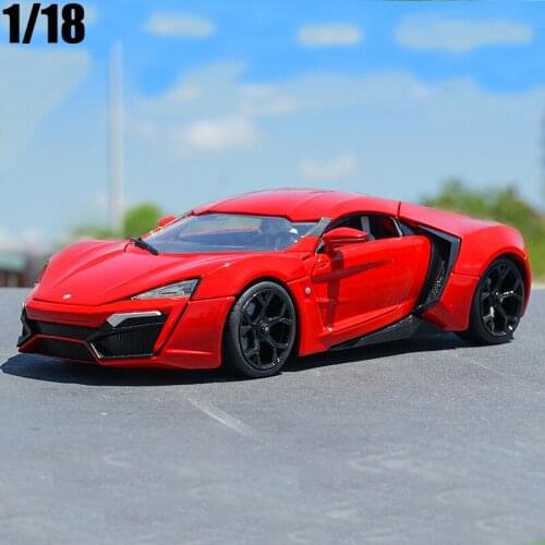 1:18 Metal Alloy Lykan Model 4 Door Simulation Super Running Car Model Collection Boy Car Gifts Free Shipping Original Box