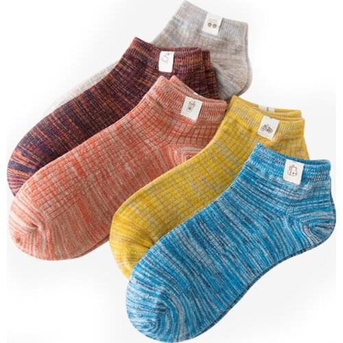 5 Pairs Trend Vintage Men Socks Brand Funny Combed Cotton Breathable Anti-Smelly Casual Short Ankle Socks Summer Male Meias