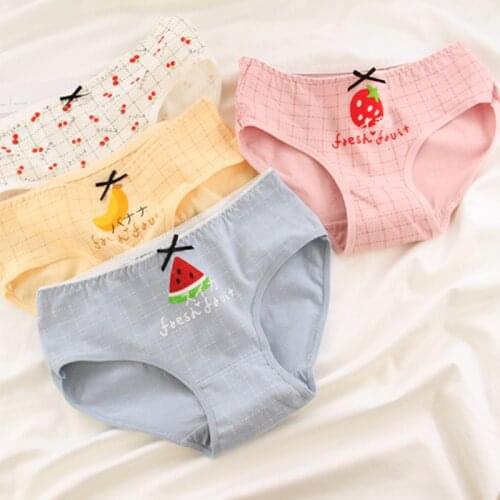 New Arrivl 4Pcs/Lot Girl Panties Underwear Cotton Comfortable Cartoon Wholesale 030-4