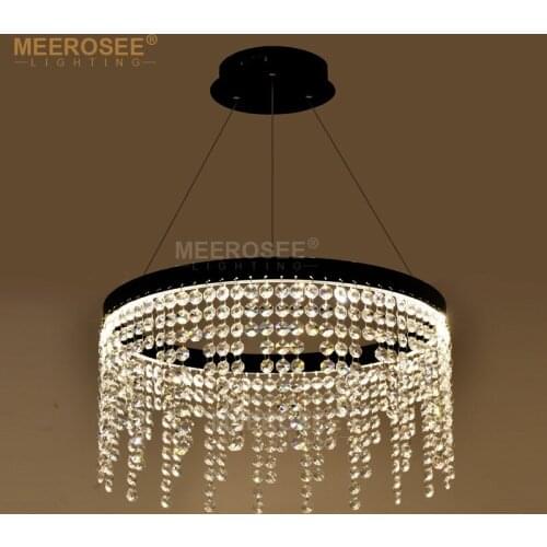New design led ring pendant lights crystal lamp led hanging drop lamp dining room led lamparas crystal lighting home luminaria