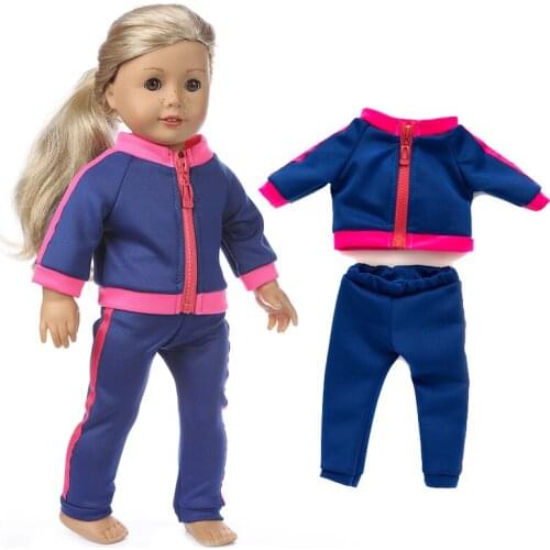 17 Inch Reborn Baby Doll Clothes Coat 18" Girl Doll Clothes Pants Casual Set