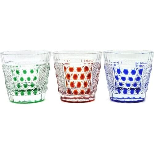 Luxury 50ml Hand Cut Crystal Cup Sake Glass Tumbler Shot Wine Glass Cup Red Blue Green