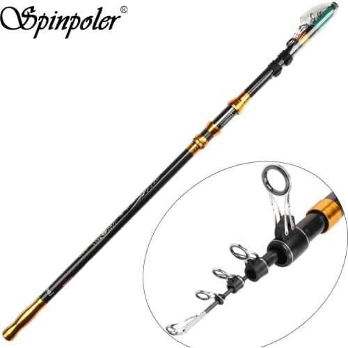Spinpoler High Carbon 3.6m 3.9m 4.2m 4.5m tele surf Fishing Rod Spinning Long shot Portable Telescopic trolling boat rods pesca