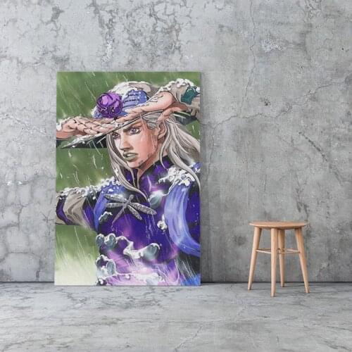 STEEL BALL RUN Gyro Zeppeli SBR anime Framed Canvas poster Painting wall Art decor Study Home Decoration Wooden Frame Prints