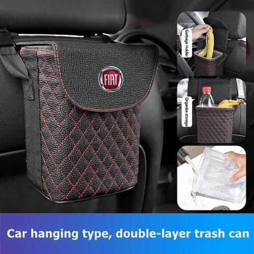1pc for Fiat Aegea Doblo Panda Uno Palio Tipo 500c Punto Stilo Bravo Car Seat Back Hanging Rubbish Can Organizer Bag Storage Box