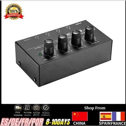 1pcs HA400 Ultra-Compact 4 Channel Headphone Audio Stereo Amp Microamp Amplifier EU Adapter Onsale
