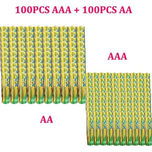 200pc pack) NX 100Pcs R03P 1.5V AAA Battery 100Pcs 1.5V AA Batteries R6P 2A/3A carbon Single Use Battery Thermometer battery