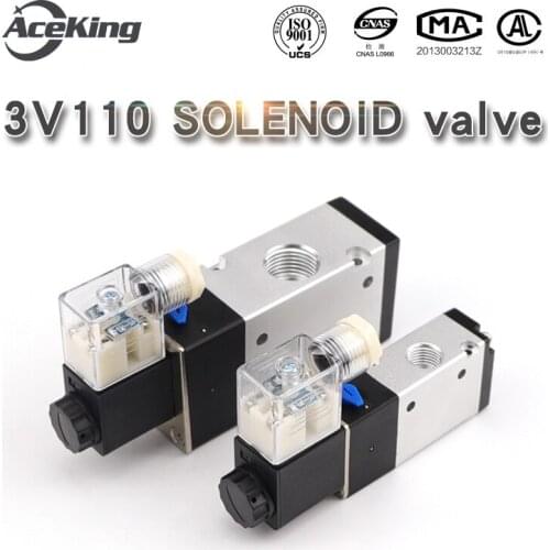 3V110 Two position three way solenoid directional valve 3V110/3V210/3V310-06/08/10-NC/NO to replace Yadeke 3V110-06NO 3V110-06NC