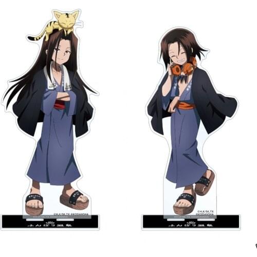 Anime SHAMAN KING Yoh Asakura Kurobeta Miko Acrylic Stand Figure Display Model Plate Cosplay Desk Decor Cartoon Birthday Gift