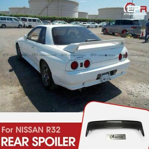 Car Accessories For Nissan R32 Skyline GTR OE Style Carbon Glossy &FRP Unpainted Rear Spoiler Wing Racing Exterior Body kits