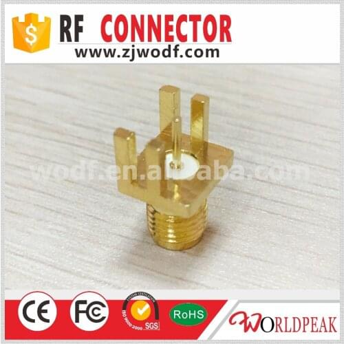 Free shipping 10 piece SMA straight pcb edge mount jack sma rf coaxial connector 8*9.5mm