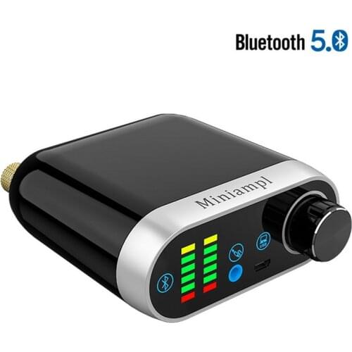 Bluetooth 5.0 HiFi TPA3116 Power Amplifier Digital Amp Board 50W*2 Stereo With Audio Indicator Music Spectrum