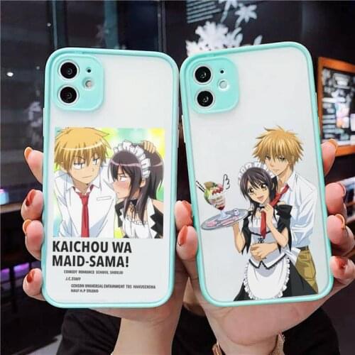 Anime cartoon love Maid Sama sweety Phone Cases Matte Transparent for iPhone 7 8 11 12 s mini pro X XS XR MAX Plus cover funda