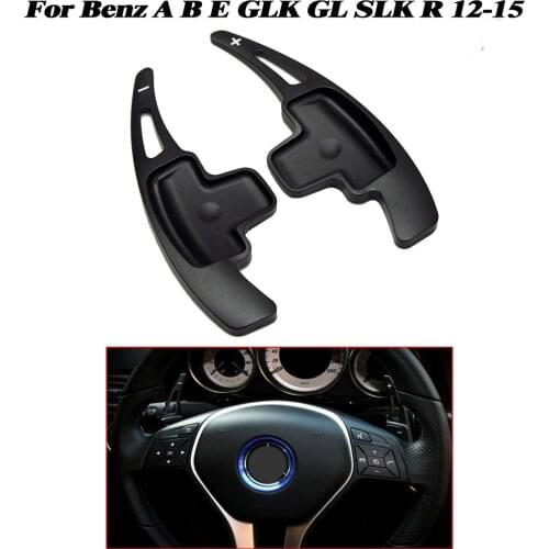 Yubao Black Steering Wheel Shifter Paddle Extension For Mercedes A B C E ML GL CLA GLA GLK SL SLK Class 11-15