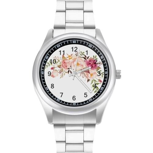 Floral Quartz Watch Design Colored Wrist Watch Steel Upwrist Fishing Woman Wristwatch
