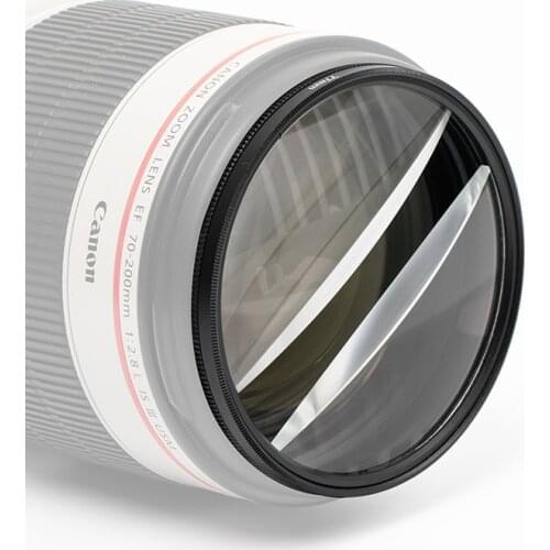 1PC 77mm Double Half Moon SLR Accessories with Adapter Ring Photography Foreground Blur Camera Special Effects Filter 52 62 82mm